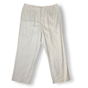 Soft Surroundings Trouser Pants Sz XL Lightweight Neutral Beige Coastal